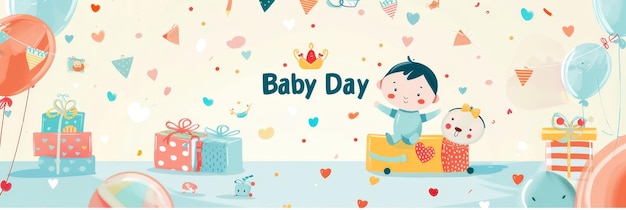 illustratie met tekst ter herdenking van Baby Day