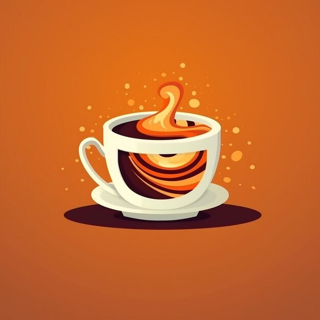 illustratie over een koffiekop