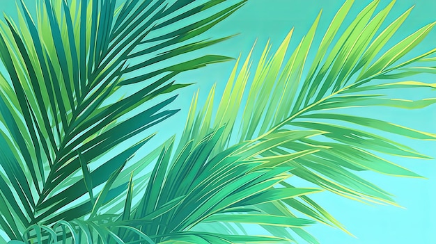illustratie Palmtak achtergrond in groen