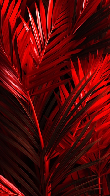 illustratie Palmtak achtergrond in rood