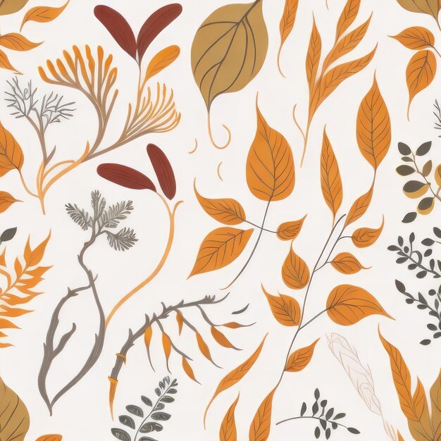 Illustratie patroon abstracte achtergrond van herfstbladeren