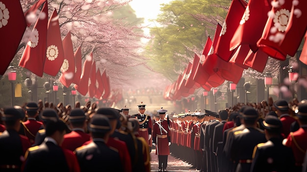 illustratie Showa-dag in het rood