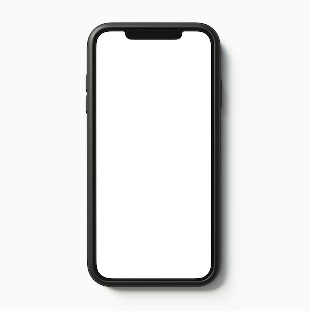 illustratie Smartphone mockup op geïsoleerde achtergrond Realistische 3D-telefoon