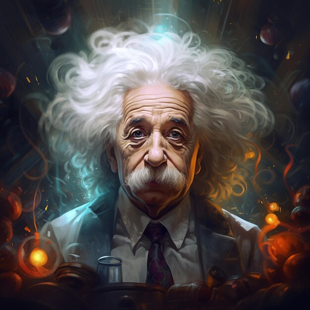 Foto illustratie van albert einstein