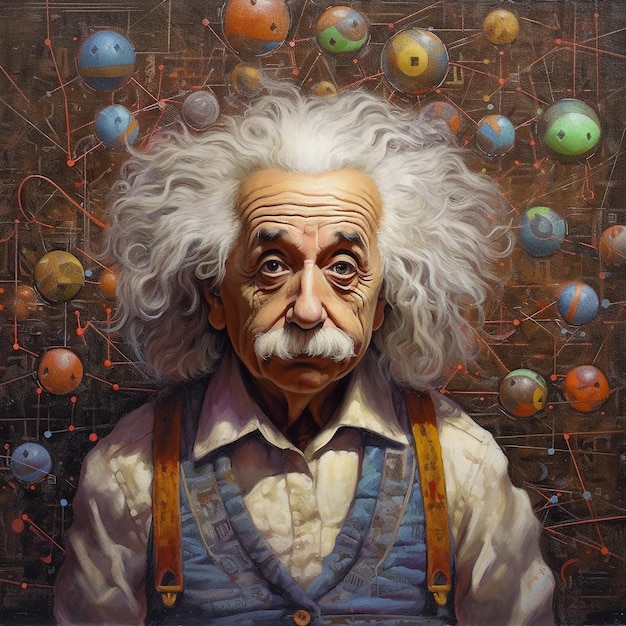 illustratie van Albert Einstein