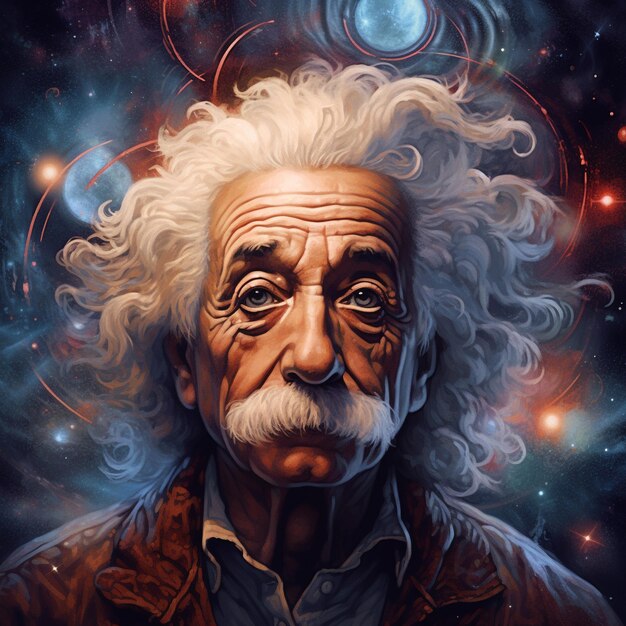 Foto illustratie van albert einstein