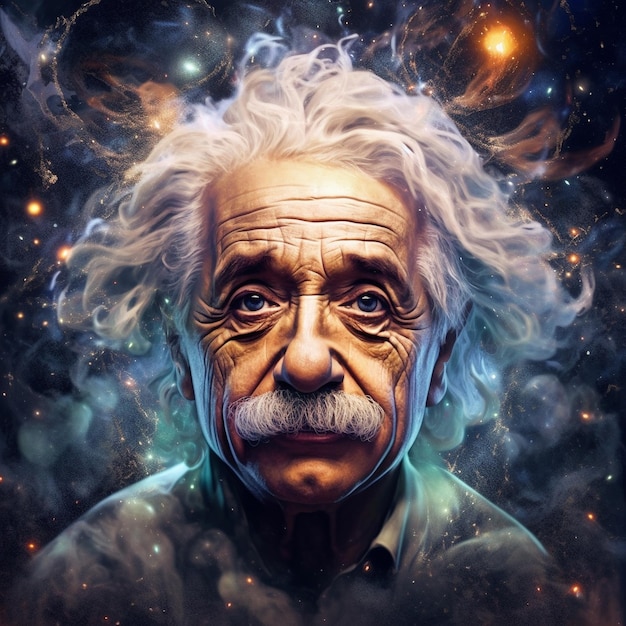 Foto illustratie van albert einstein