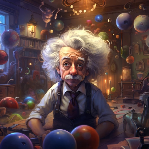 Foto illustratie van albert einstein