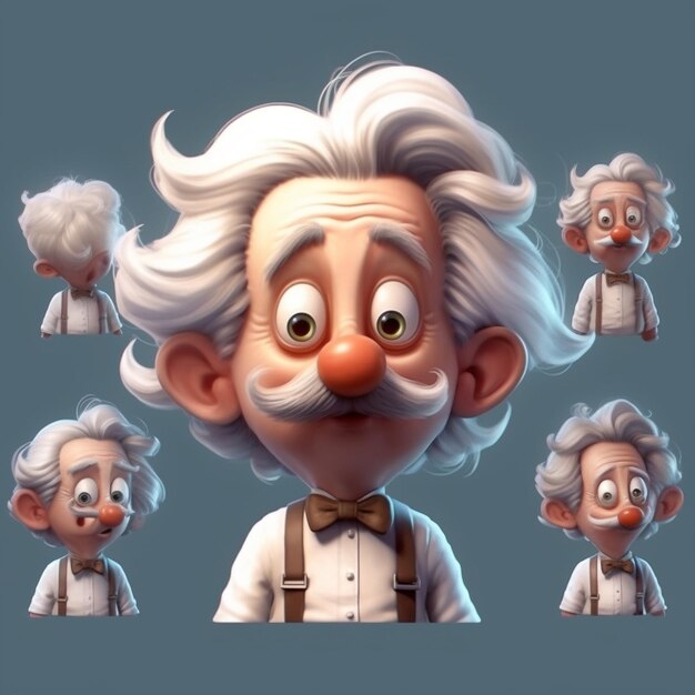 illustratie van Albert Einstein