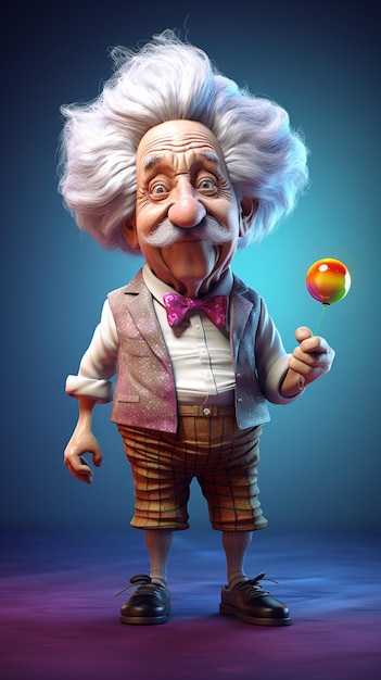illustratie van Albert Einstein
