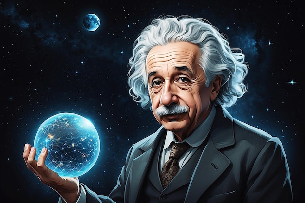 Illustratie van Albert Einstein