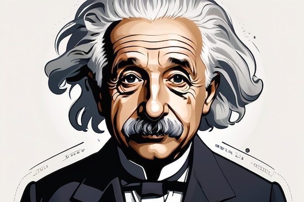Illustratie van Albert Einstein