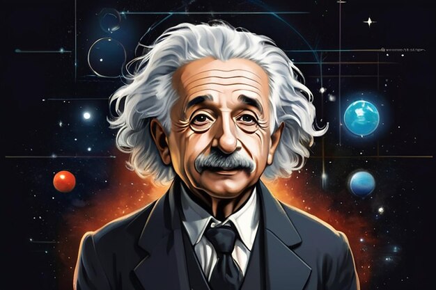 Illustratie van Albert Einstein