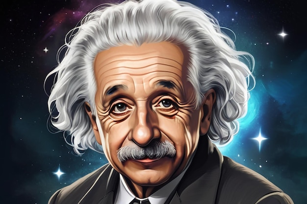 Illustratie van Albert Einstein