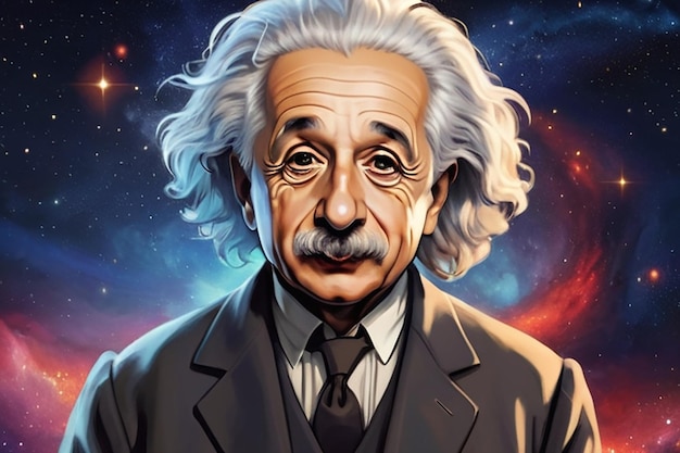 Illustratie van Albert Einstein