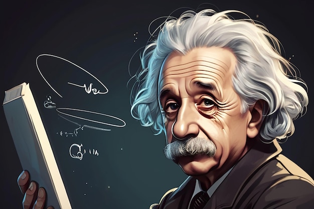 Illustratie van Albert Einstein