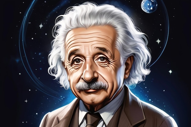 Foto illustratie van albert einstein