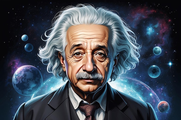 Illustratie van Albert Einstein