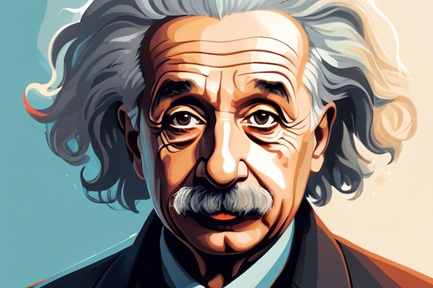 Foto illustratie van albert einstein