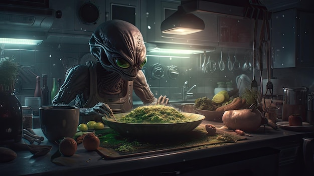 Illustratie van Alien Week 3d realistisch