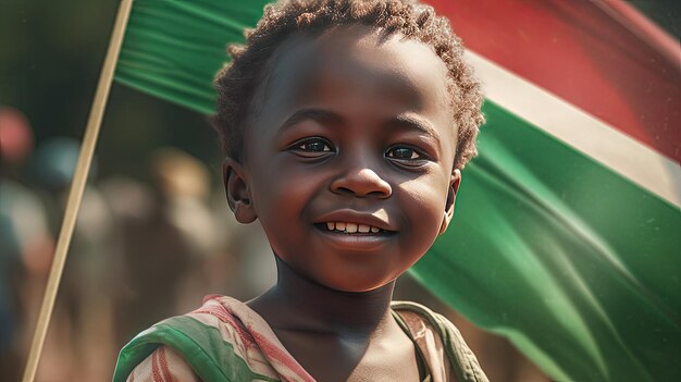 Foto illustratie van burundi-dag op 3d realistisch juli