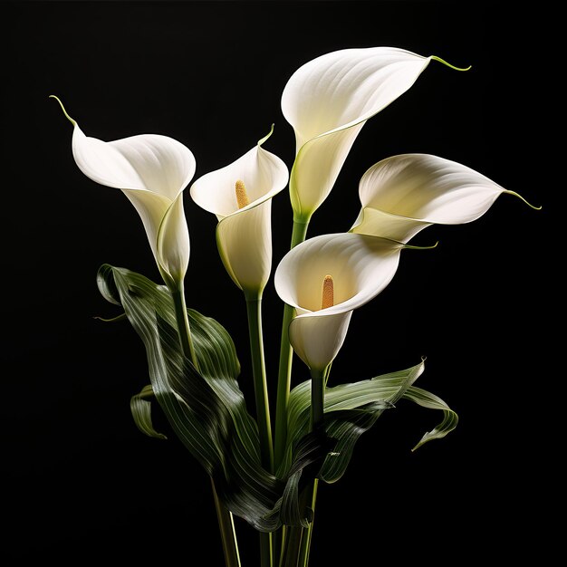 Foto illustratie van calla lelies realistisch indrukwekkend 8k uhd