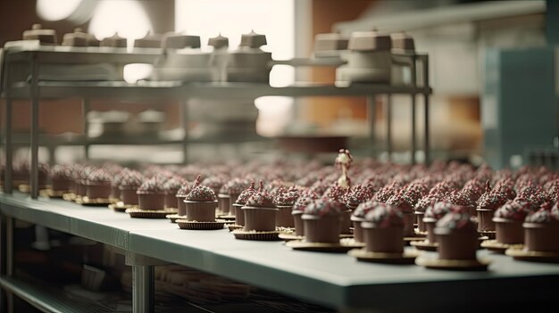 Foto illustratie van chocoladebrownies in de vorm van unieke objecten