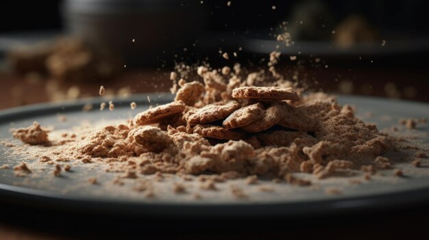 Illustratie van chocoladekoek die zeer uniek wordt geserveerd en verpakt door te dansen en ziet er zeer del