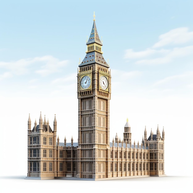 illustratie van de Big BenEen 3D-afbeelding van de iconische Big Ben