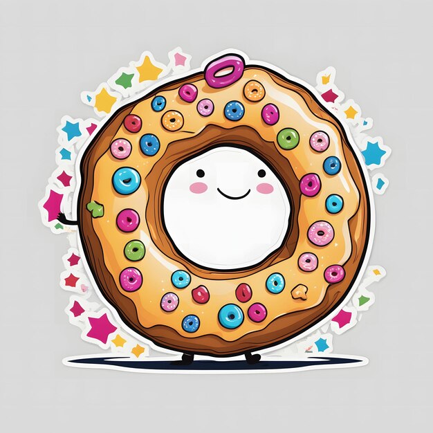 Foto illustratie van de donut