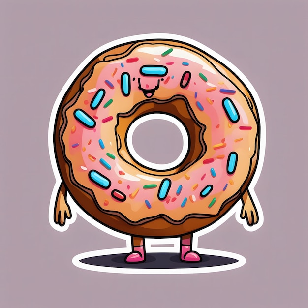 Foto illustratie van de donut