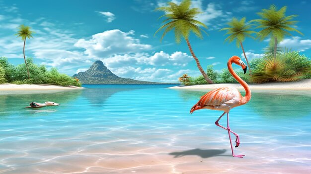 illustratie van de flamingo