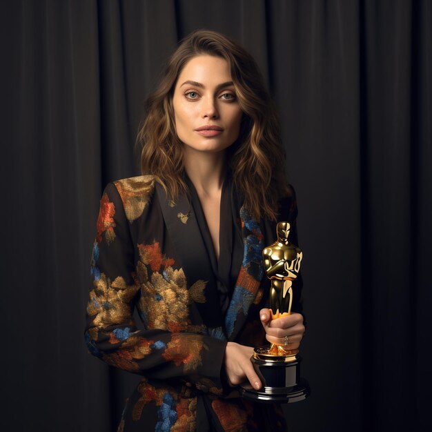 illustratie van de gile in Gucci doek met academy award