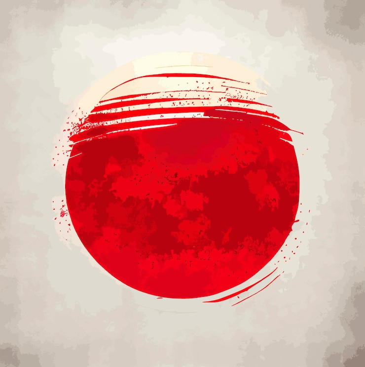Foto illustratie van de japanse vlag