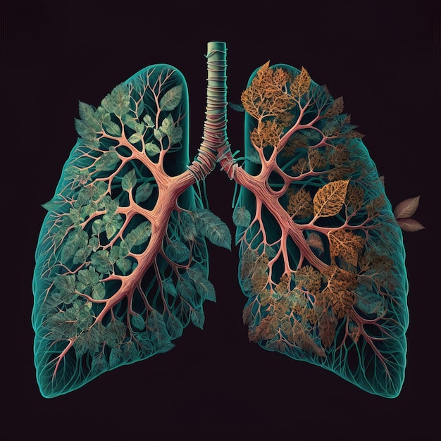 illustratie van de longen Generatieve AI