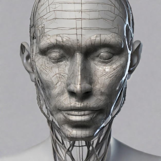 Illustratie van de menselijke gezichtsanatomie