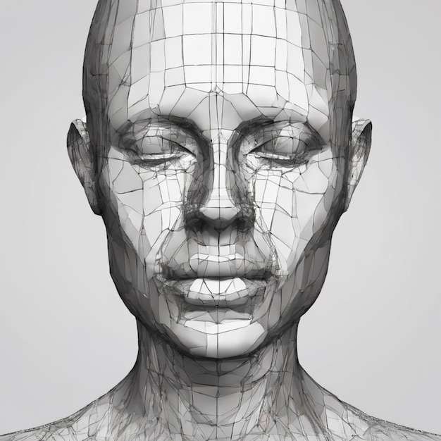 Foto illustratie van de menselijke gezichtsanatomie