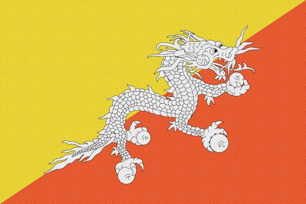 Illustratie van de nationale vlag van bhutan