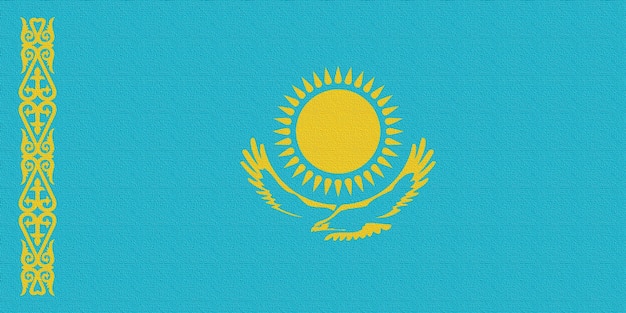 Illustratie van de nationale vlag van Kazachstan