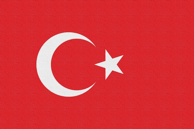 Illustratie van de nationale vlag van Turkije