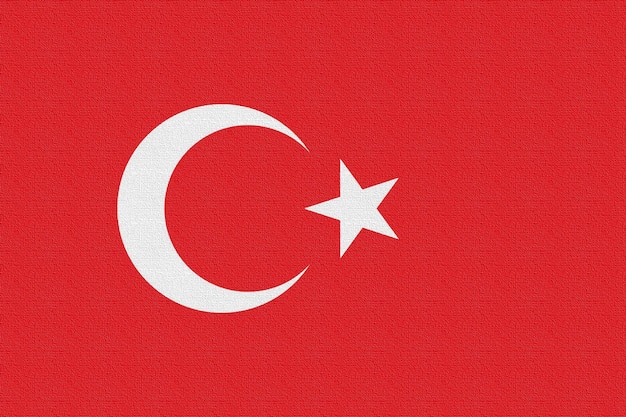 Illustratie van de nationale vlag van Turkije