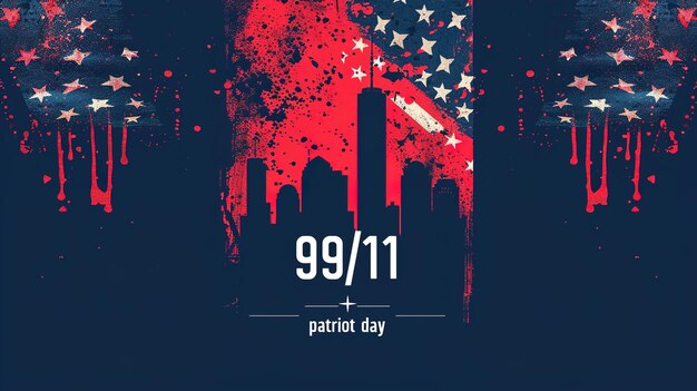 Illustratie van de poster of banner voor de Patriot Day van de Verenigde Staten van Amerika van 11 september