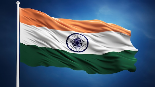 Illustratie van de vlag van India