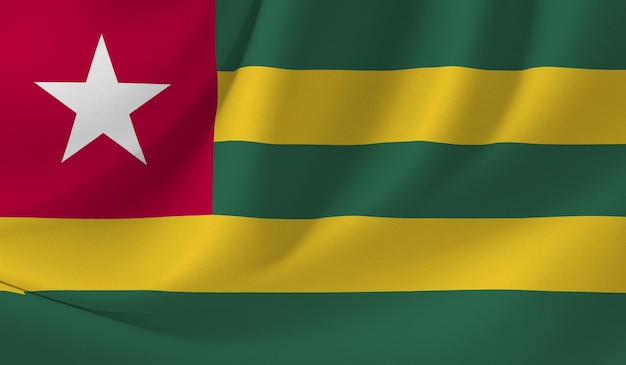 Illustratie van de vlag van TOGO met golfeffect