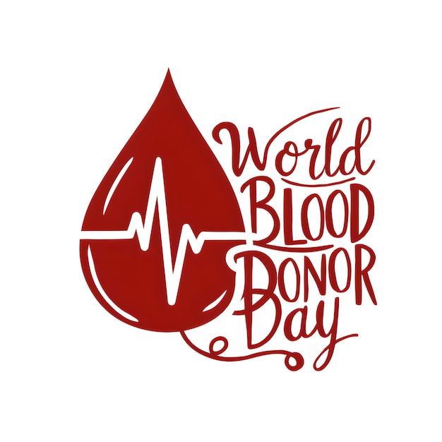 Foto illustratie van de werelddag van de bloeddonor