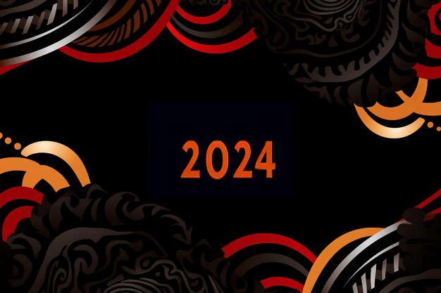 illustratie van de zwarte geschiedenis maand 2024 vector banner Numbers Generative ai