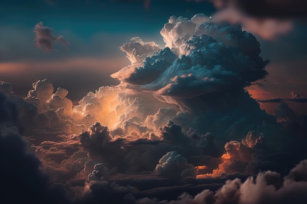 Illustratie van droomwolken Ai generatie