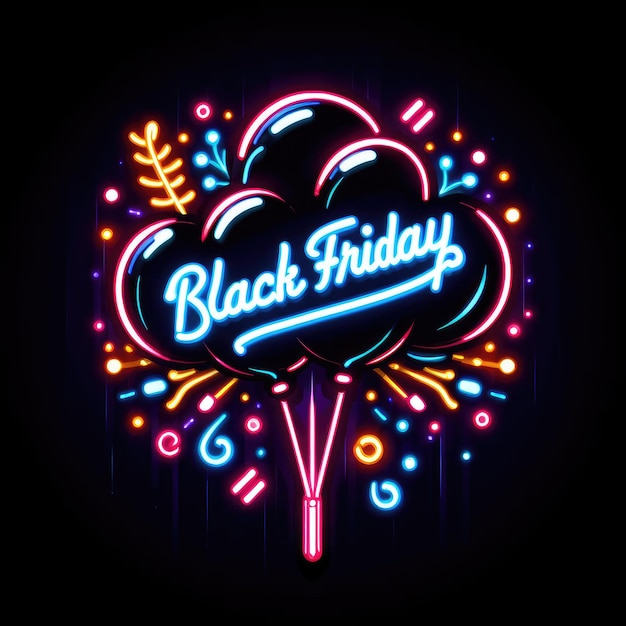 Illustratie van een Black Friday webbanner voor online winkelen en e-commerce
