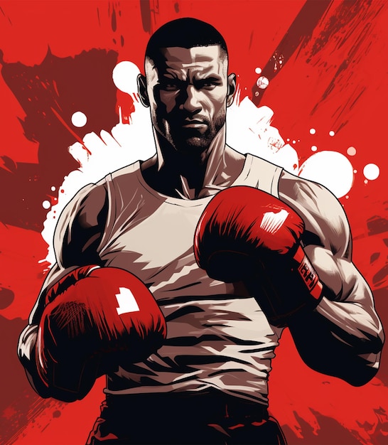 illustratie van een bokser
