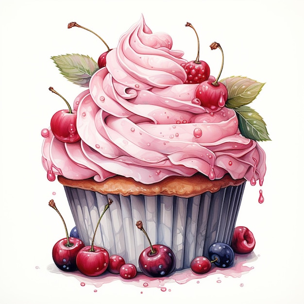 Illustratie van een cupcake